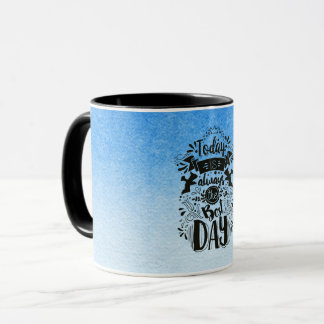 Ombre Blau und Weiß tauchen in traumhafte Farben Tasse
