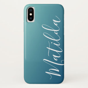 Ombre blaue Marine-aquamariner schlichter Case-Mate iPhone Hülle