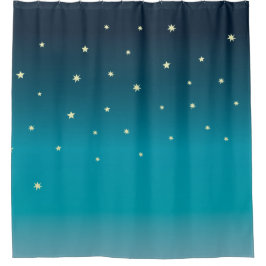 OMBRE-Blausterngalaxie Duschvorhang