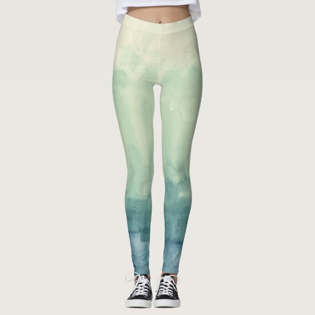Ombre blue active wear leggings (Vorderseite)