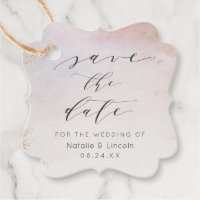 Ombre Blush Pink Frosted Rose Gold Save The Date