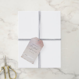 Ombre Blush Pink Mattiert Bridal Display Dusche Geschenkanhänger