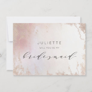 Ombre Blush Pink Mattiert Bridesmaid Vorschlag Car