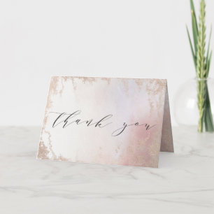 Ombre Blush Pink Mattiert Foil Custom Wedding Foto Dankeskarte