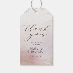Ombre Blush Pink Mattiert Foil Wedding Vielen Dank Geschenkanhänger