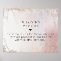 Ombre Blush Pink Mattiert in Love Memory Sign