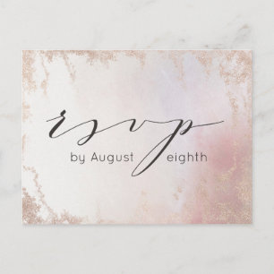 Ombre Blush Pink Mattierte Hochzeitsmahlzeit UAWG Postkarte