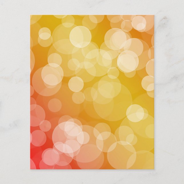 Ombre Bokeh Scrapbook Paper - Gelb und Orange (Vorderseite)