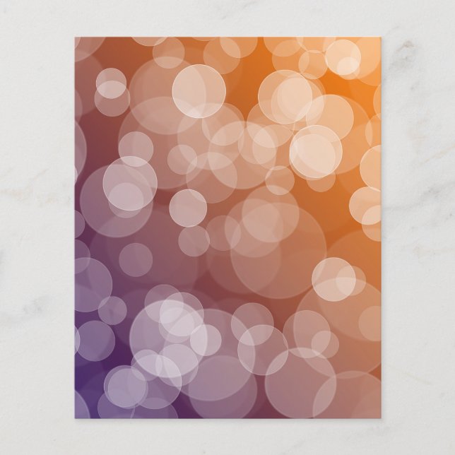 Ombre Bokeh Scrapbook Paper - Orange und Lila (Vorderseite)