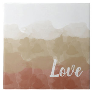 Ombre Brown und Tan Liebe Graceful Gradient Fliese