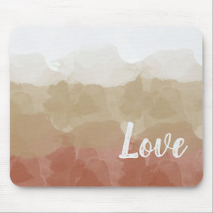 Ombre Brown und Tan Liebe Graceful Gradient Mousepad