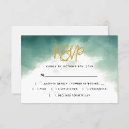 Ombre Brush Script Typografie Wedding RSVP Einladung