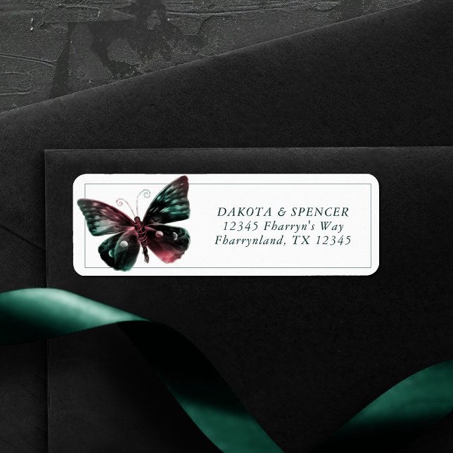 Ombre Butterfly | Jewel Tone Green Red Address (Von Creator hochgeladen)