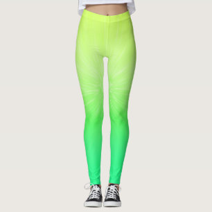 Ombre Chartreuse bis Neon Green Leggings