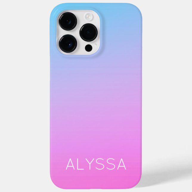 Ombre Colorful Girly Minimal Name Case-Mate iPhone Hülle (Rückseite)