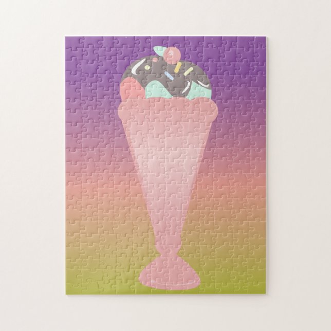 Ombre Colorful Sundae Ice Puzzle (Vertikal)