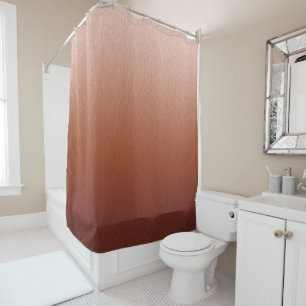 Ombre Copper Brown Terracotta Duschvorhang