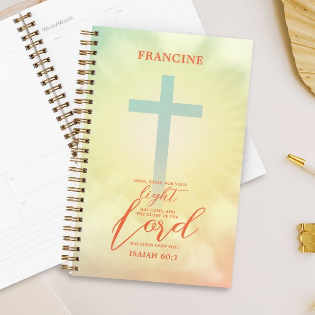 Ombre Cross Bible Verse Personalisiert Planer (Von Creator hochgeladen)