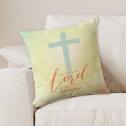 Ombre Cross Scripture Kissen