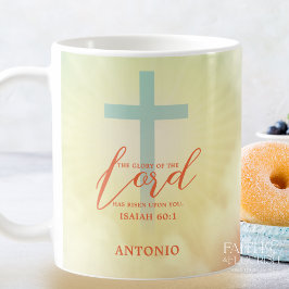 Ombre Cross Scripture Personalisiert Kaffeetasse