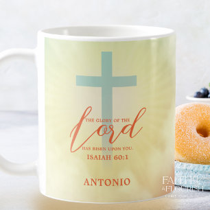 Ombre Cross Scripture Personalisiert Kaffeetasse