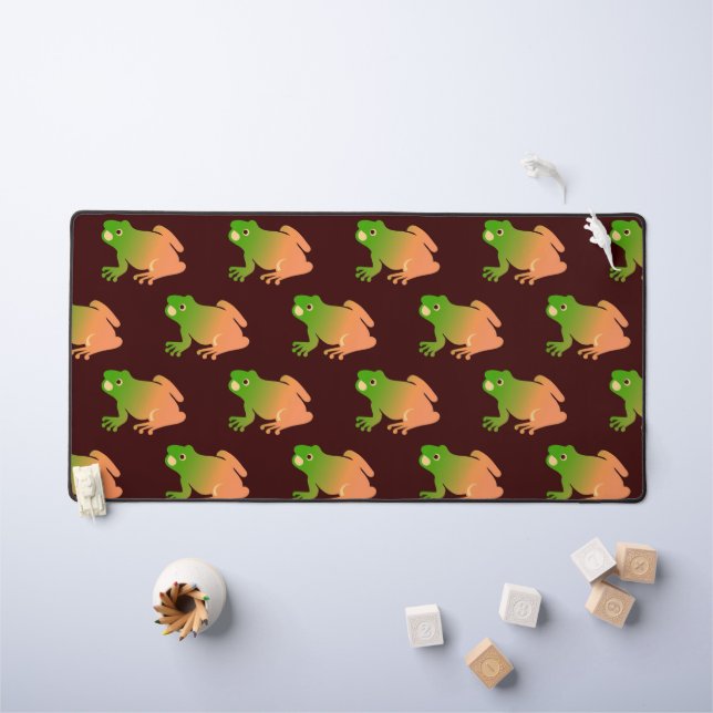 Ombre, dunkelbrauner Frosch Schreibtischunterlage (Kindertisch)