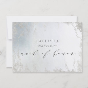 Ombre Dusty Blue Frost Trauzeugin Vorschlag Card