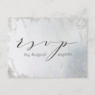 Ombre Dusty Blue Mattiert Wedding Meal Choice UAWG Postkarte