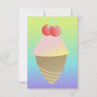 Ombre-Eis mit zwei Kirsch-Toppings