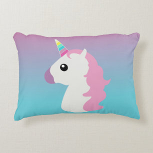Ombre Emoji Einhorn-Kissen Dekokissen