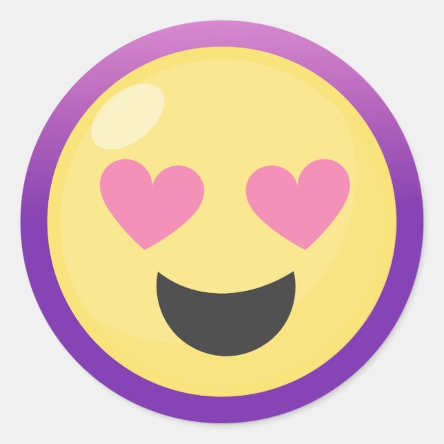 Ombre Emoji Liebe Stickers (Vorderseite)