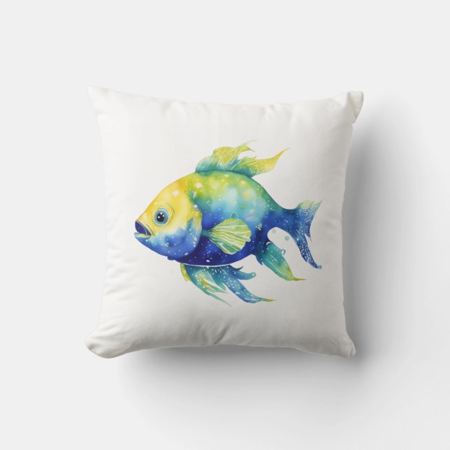 Ombre Fisch Klein Kissen (Vorderseite)