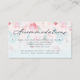 Ombre French Garden Floral Wedding Unterkünfte Begleitkarte