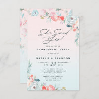 Ombre French Garden Sie sagte Yes Engagement Party