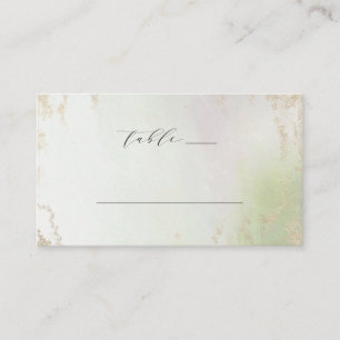 Ombre-Frühlingsgrün-Goldfolie-Hochzeitstisch-Numme Platzkarte