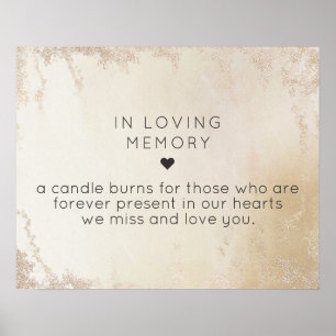 Ombre Gelb Gold Mattiert In Loving Memory Schild