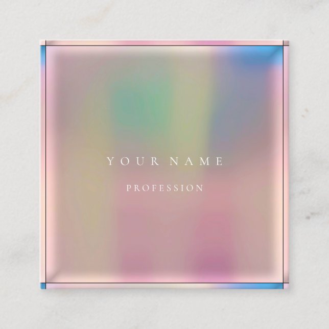 Ombre Gerahmt einfach Beruflicher Goldmindestwert Quadratische Visitenkarte (Vorderseite)
