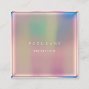 Ombre gerahmtes einfach berufliches Gold minimal Quadratische Visitenkarte