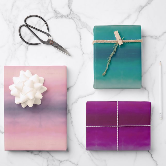 Ombre  geschenkpapier set (Vorderseite)