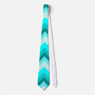 Ombre Girly Muster Teal Türkis Chevron Krawatte