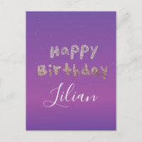 Ombré Glitter Buchstaben Schriftzug Alles Gute zum