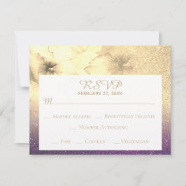 *~* Ombre Glitzer Eggplant Gelbe Golden UAWG RSVP Karte