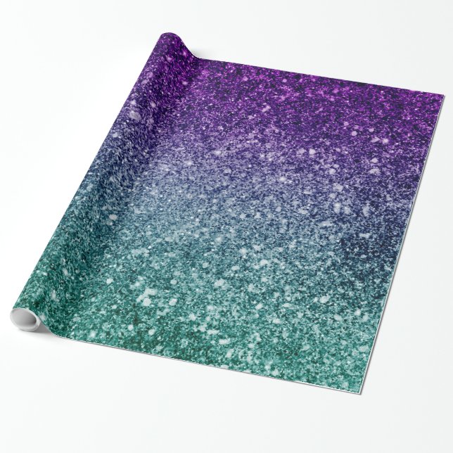 Ombre Glitzer funkelnd Geschenkpapier (Ungerollt)