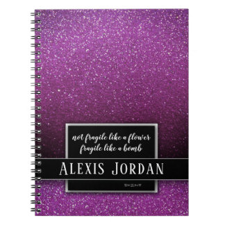 Ombre Glitzer Glitzern Feminist Quote Girl Power Notizblock