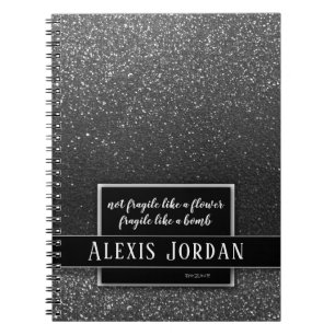 Ombre Glitzer Glitzern Feminist Quote Girl Power Notizblock
