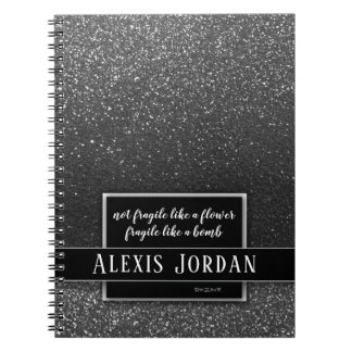 Ombre Glitzer Glitzern Feminist Quote Girl Power Notizblock