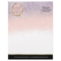 Ombre Glitzer Ihr Logo-Branding Rosa Lila