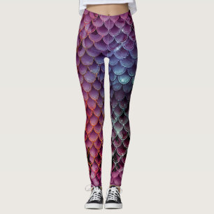 Ombre Glitzer Mermaid Scales Leggings