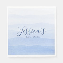 Ombre Gradient Dip Dye Blue Brautparty Serviette