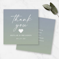 Ombre Gradient Dusty Blue Green Wedding Vielen Dan